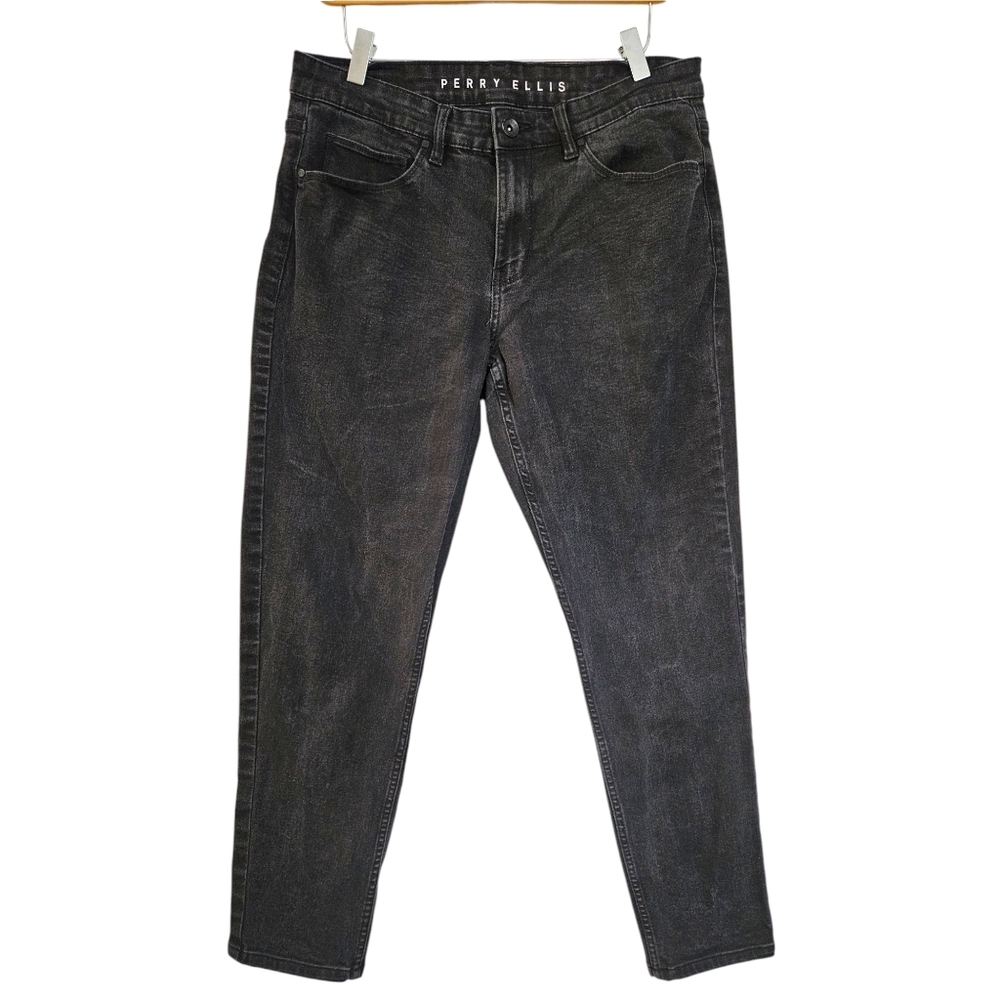 Perry Ellis slim fit jeans in washed black